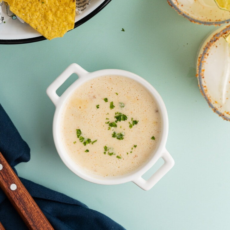 Overhead image of 5-Ingredient Queso Blanco