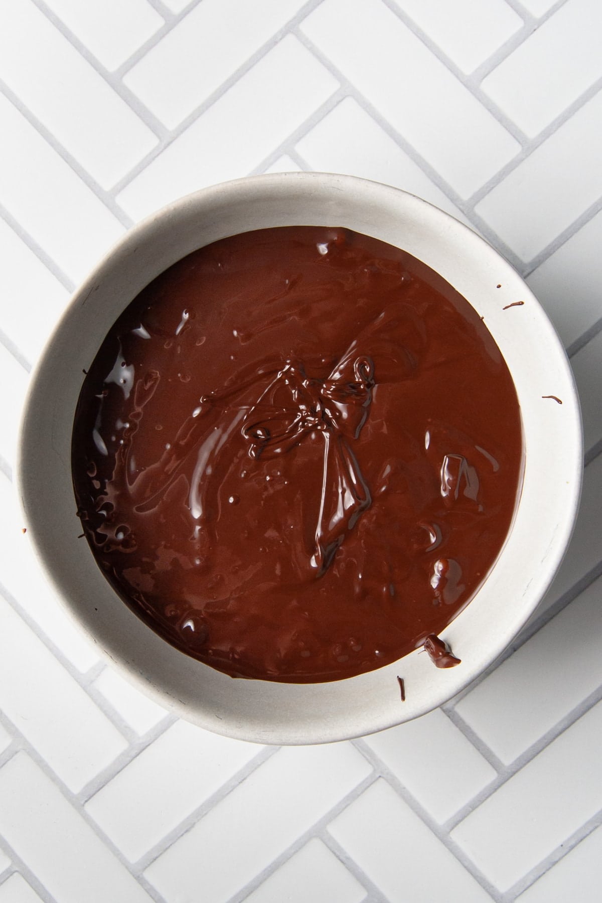 melted chocolate in a bowl