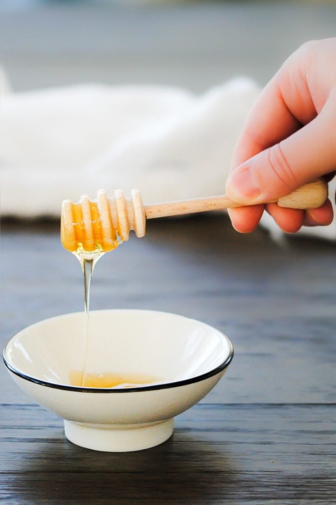 Honey Dripping into a Pinch Bowl