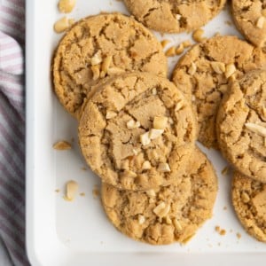 close up of vegan peanut butter biscuits