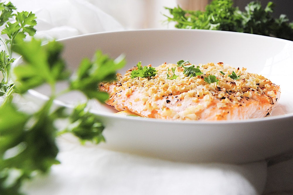 Roasted Garlic Salmon For Two - Through Parsley