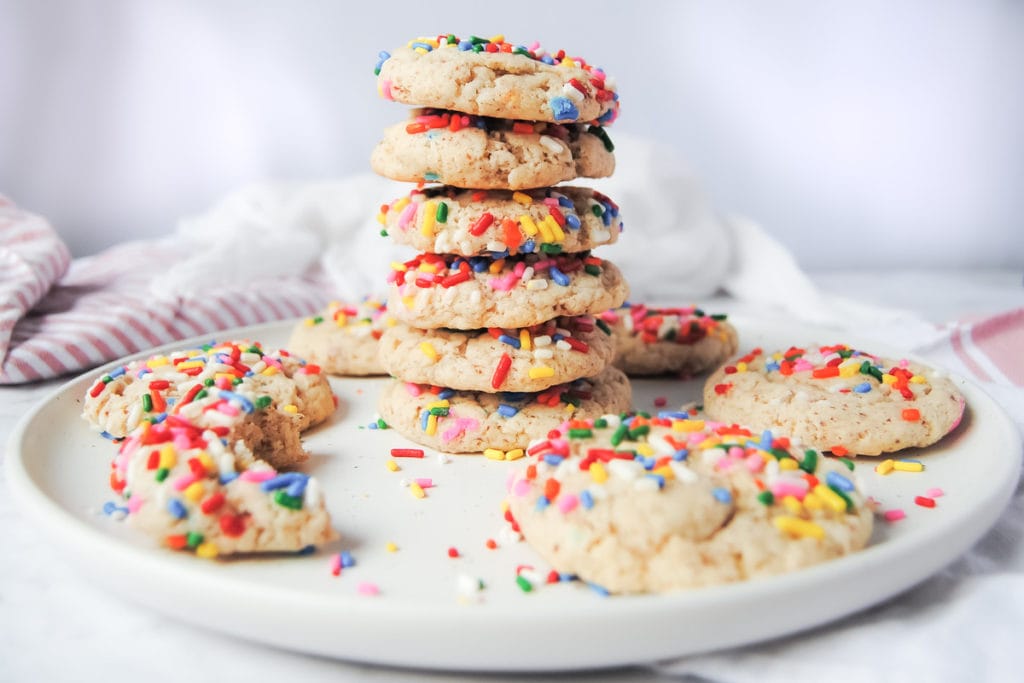 Vegan Rainbow Celebration Cookies - Best Stack on Plate