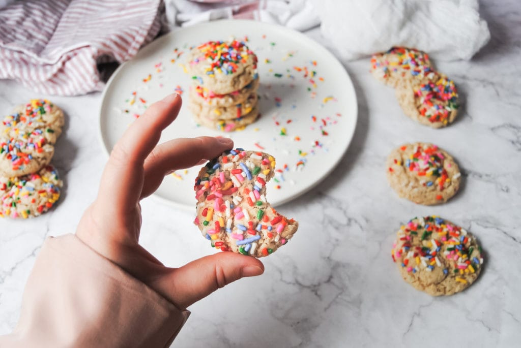 Vegan Rainbow Celebration Cookies - One In Hand