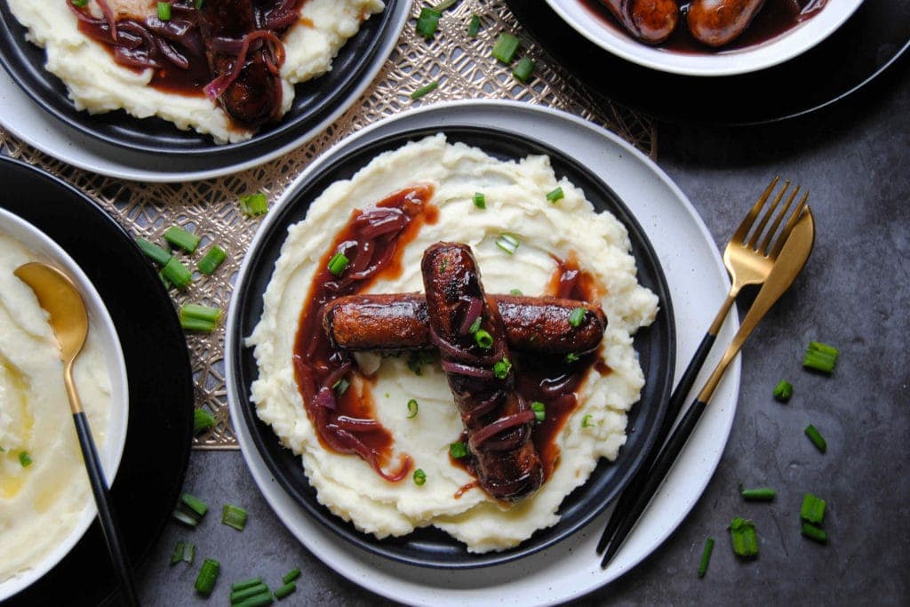 All Diet-Friendly Bangers and Mash — Marley's Menu