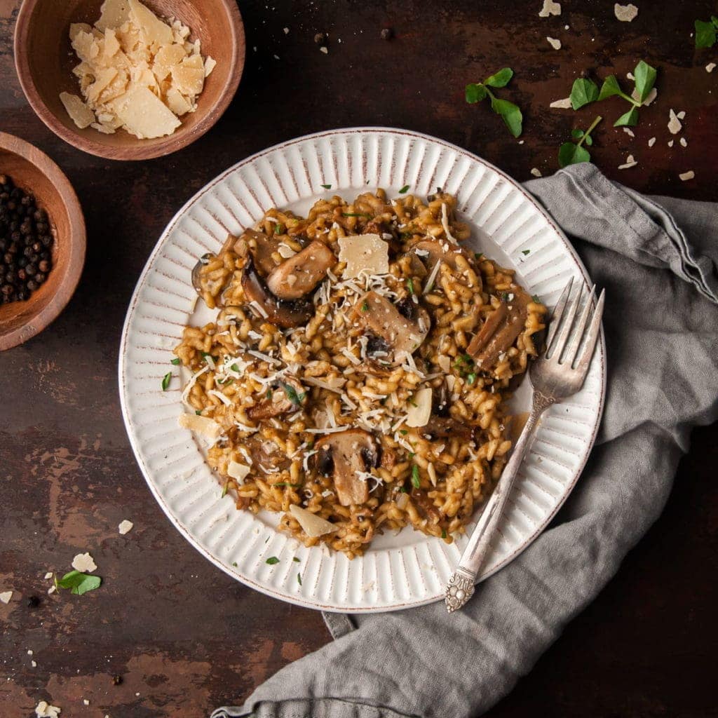 Creamy Mushroom Risotto with Truffle Oil — Marley's Menu