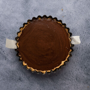 Baileys Hot Chocolate Tart just ready for the oven