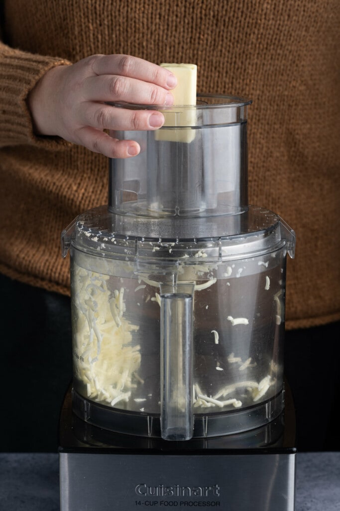 Using a food processor to grate butter