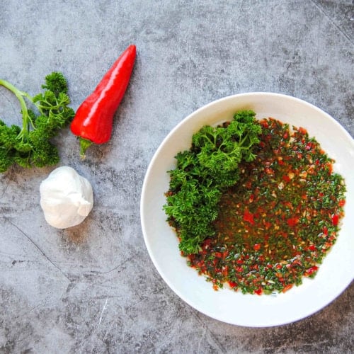 Spicy Serrano Pepper Chimichurri Sauce - New Featured Image