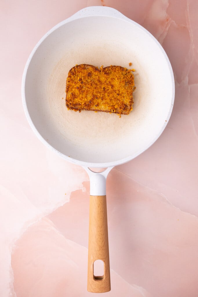 Cap'n Crunch French toast fried to golden brown perfection on both sides. 