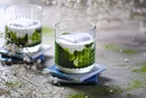 the green irish matcha vodka cocktail featured image