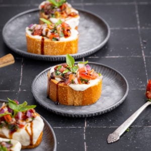 Caprese Bruschetta with Balsamic Glaze