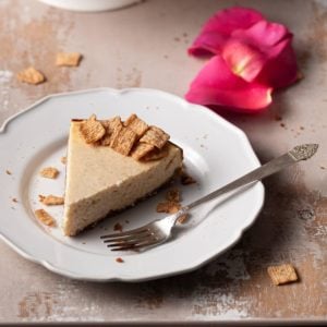 Slice of Cinnamon Toast Crunch Cheesecake