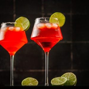 Two Ice Cold Aperol Margaritas