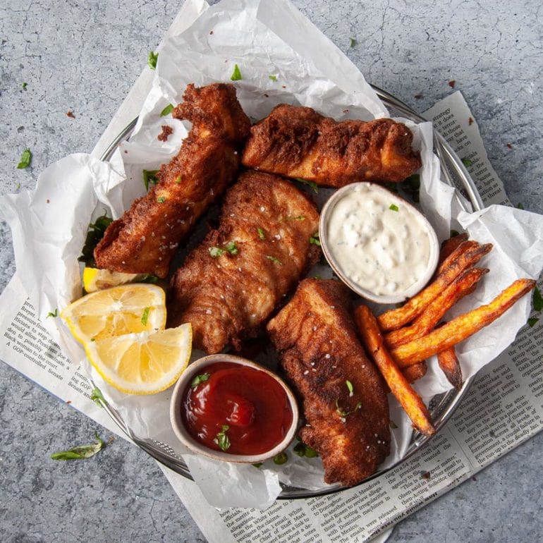 Fish and Chips Recipe - Cooking with Cocktail Rings