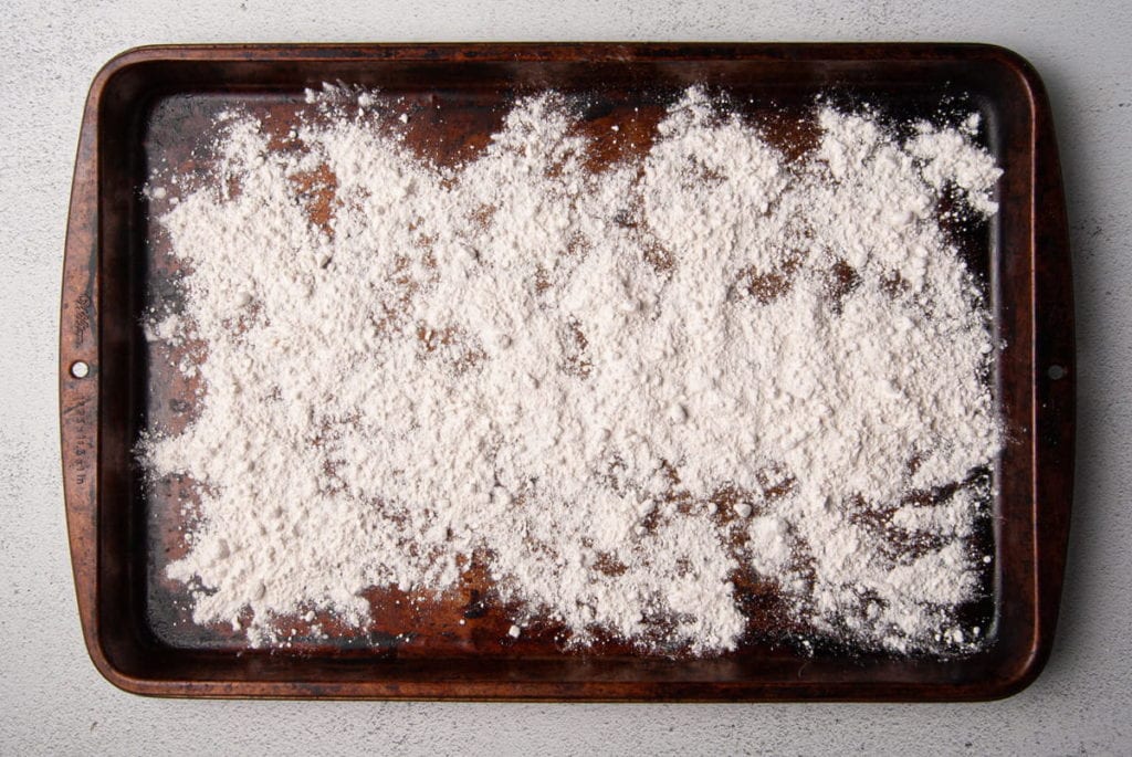 Heat Treating Flour on a Baking Sheet
