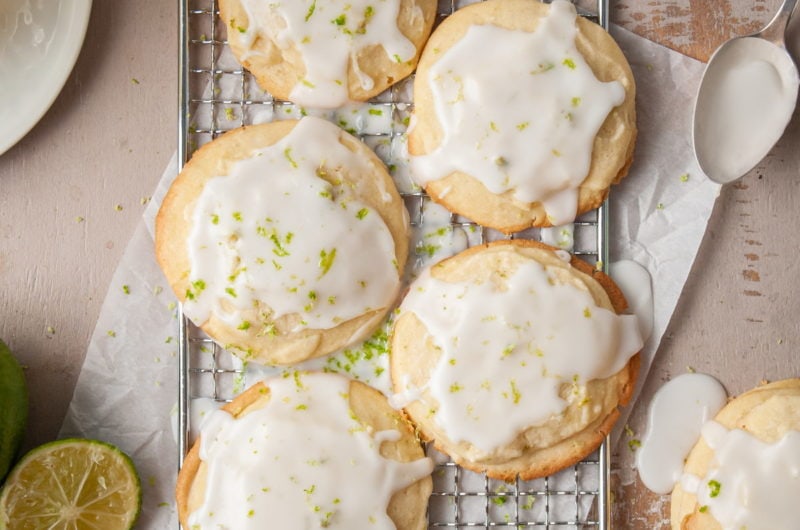 Margarita Cookies with Tequila Lime Glaze