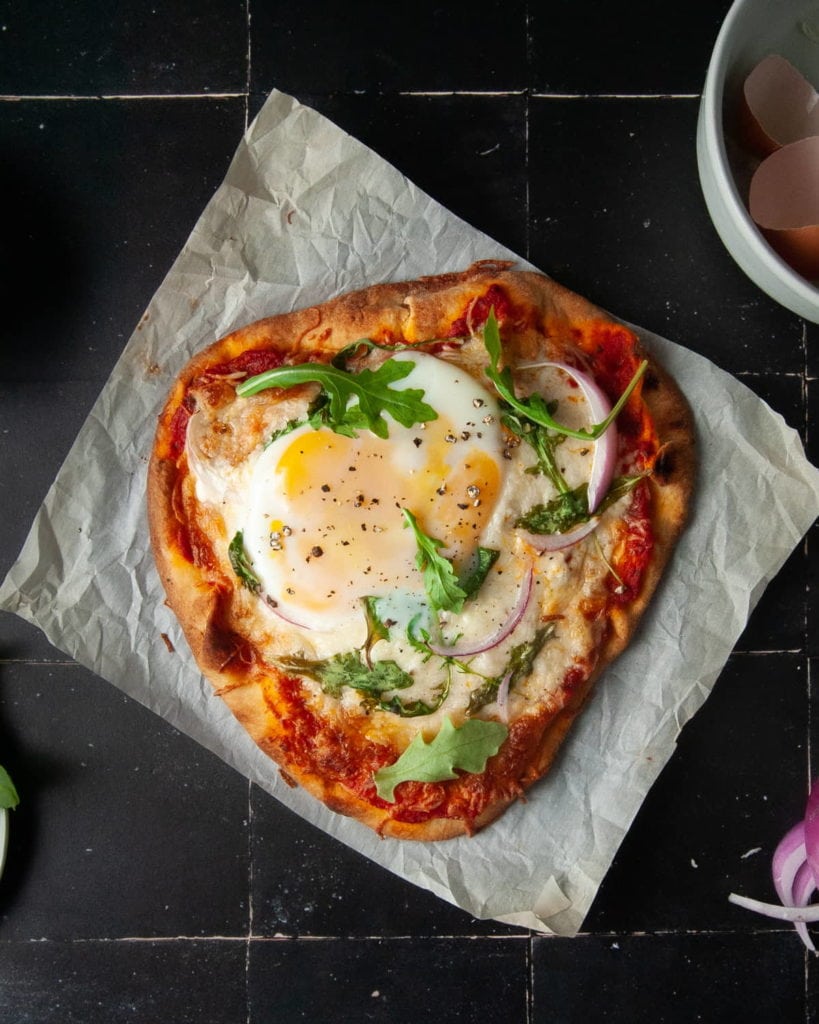 Breakfast Pizza Fresh Out Of The Oven