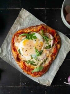 Breakfast Pizza Fresh Out Of The Oven