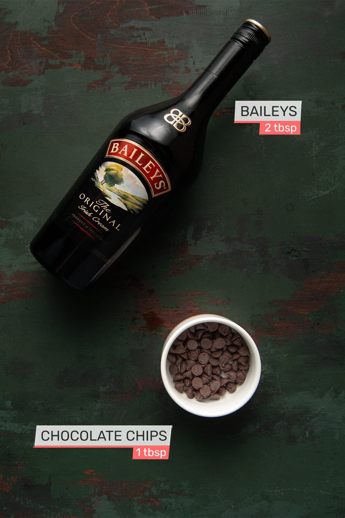 Baileys Irish cream and chocolate chips