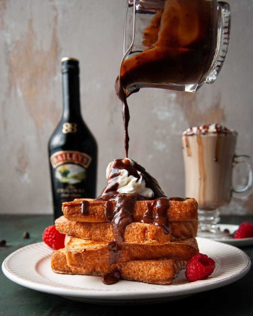 Baileys French Toast with Baileys Chocolate Drizzle — Marley's Menu