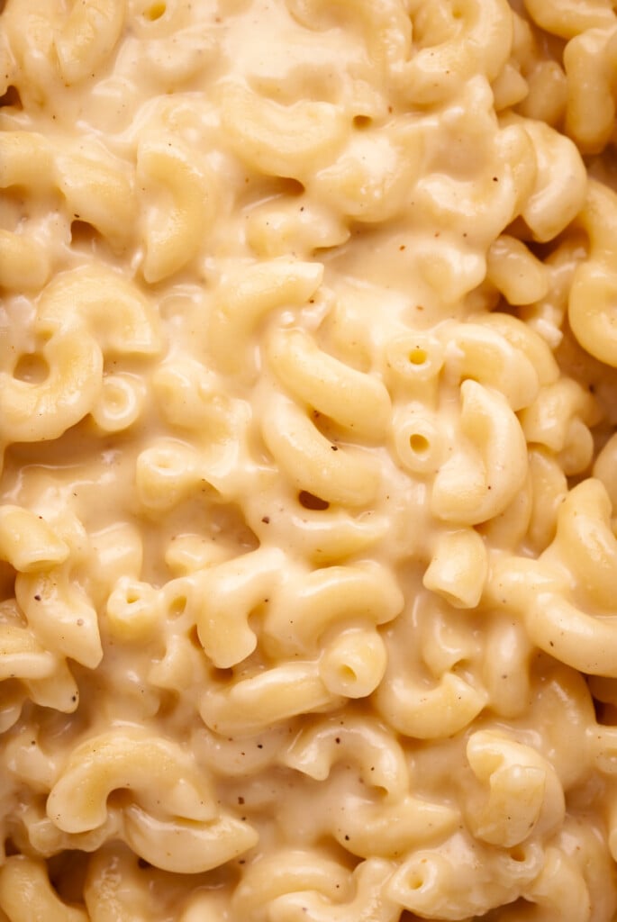 Macaroni and cheese with a brie and gouda sauce.