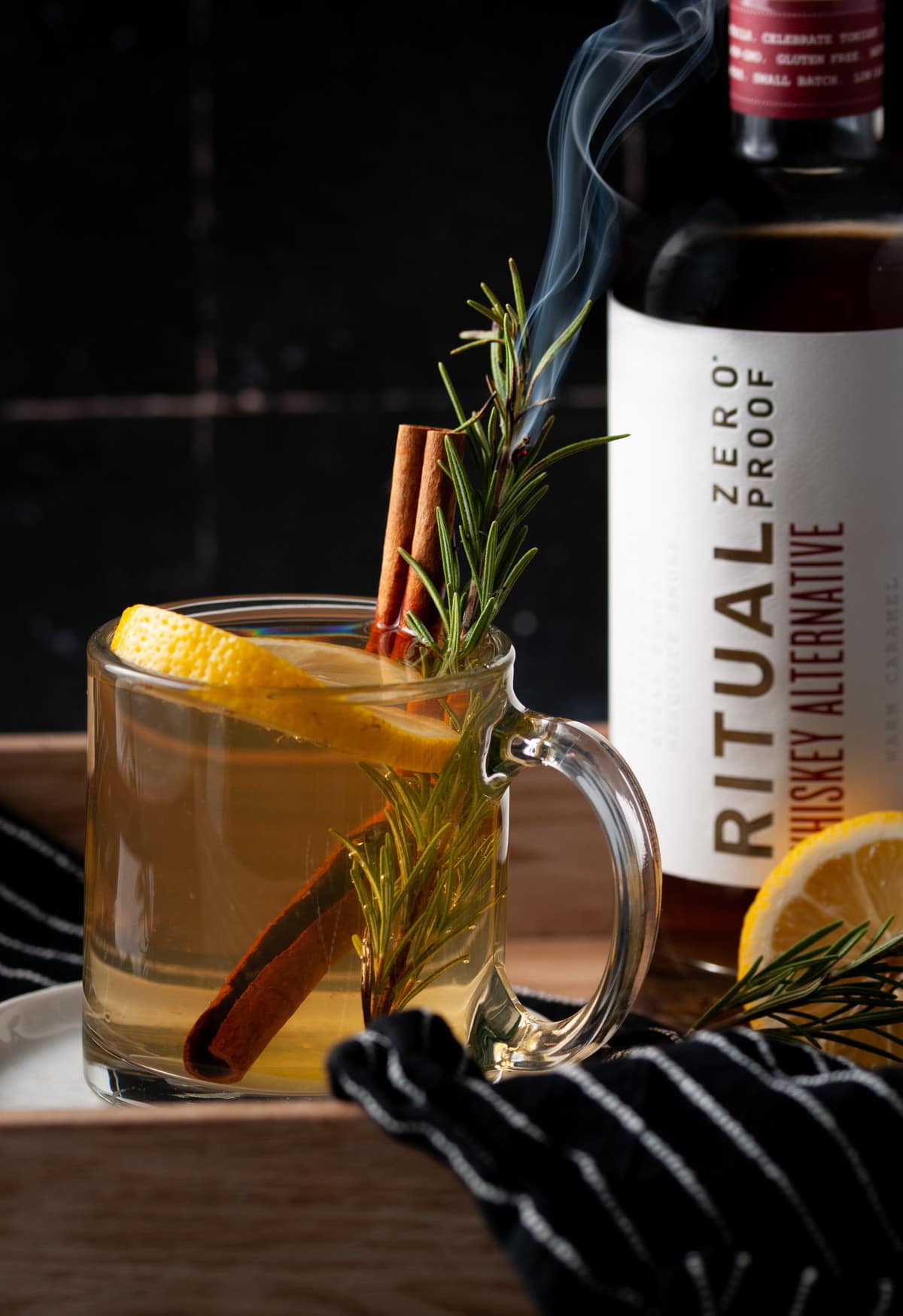 Smoked Hot Toddy with Whiskey