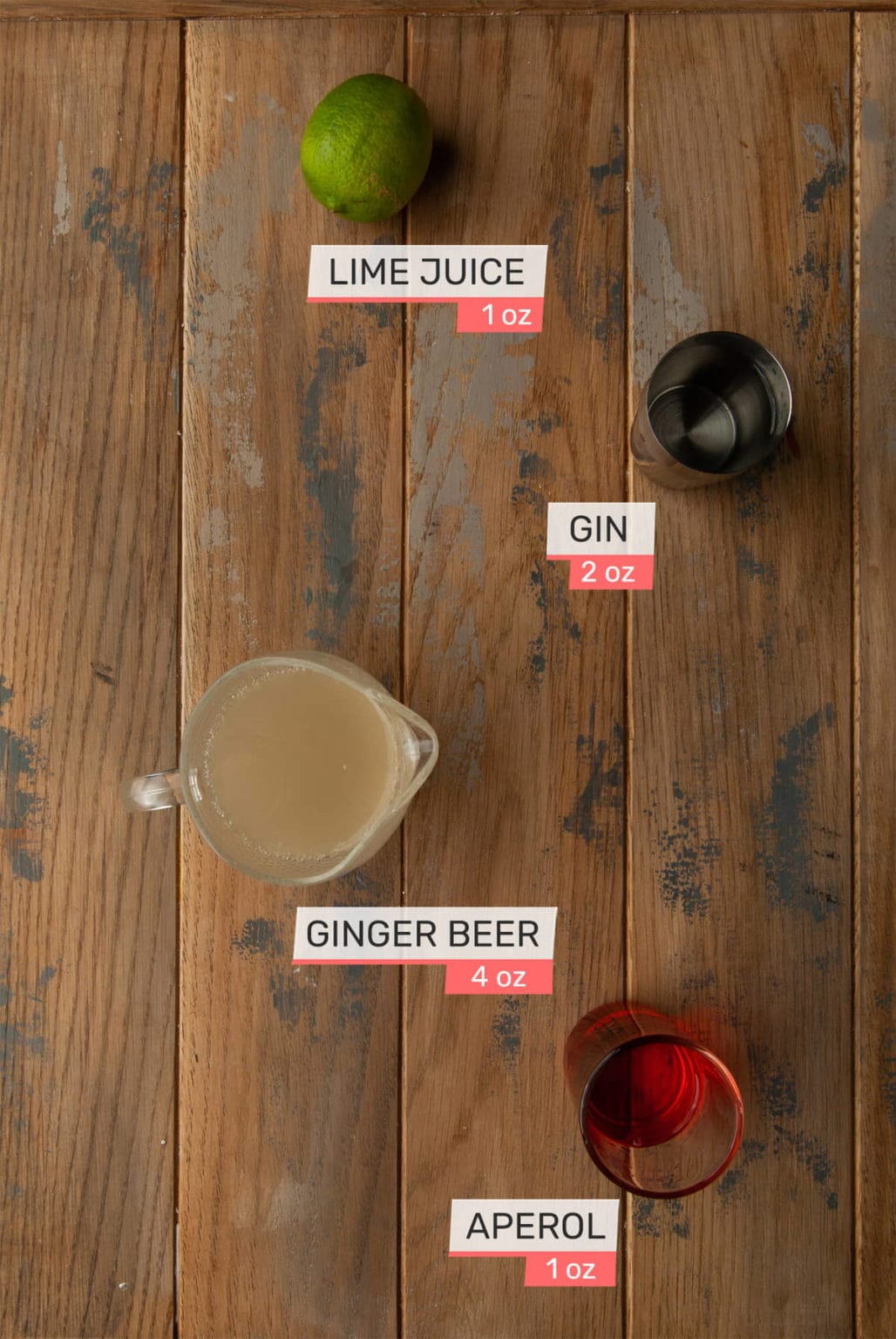 Aperol Gin Cocktail with Ginger Beer — Marley's Menu