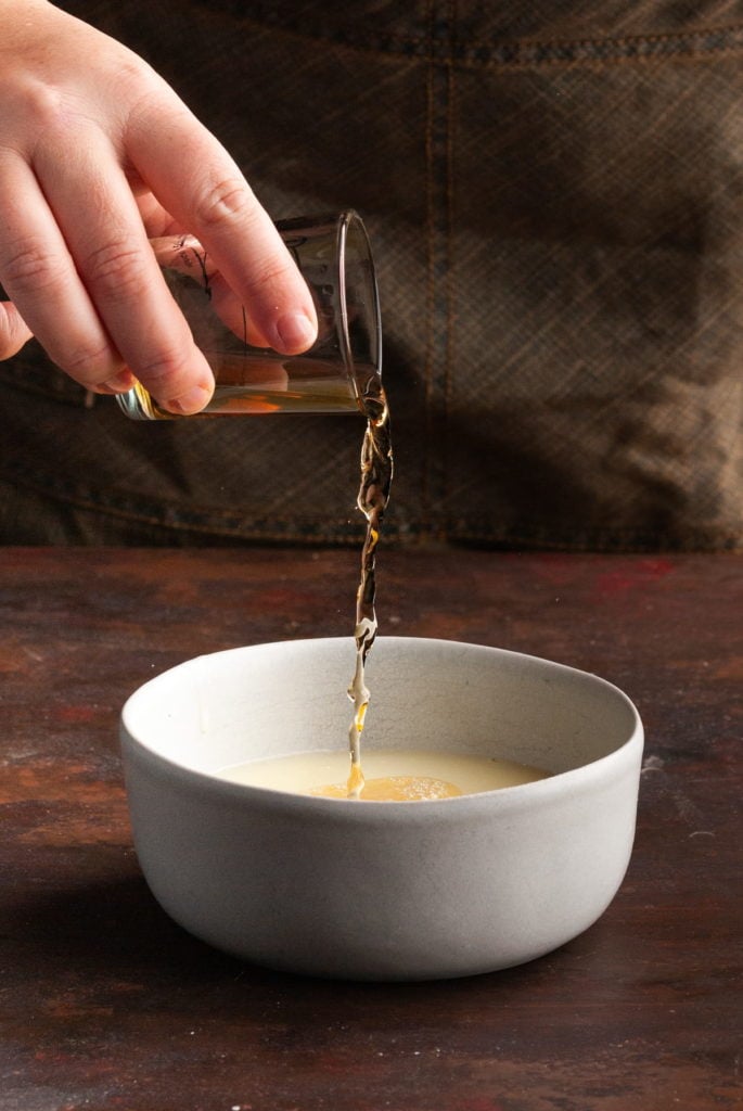 Adding bourbon to bourbon sauce for bread pudding