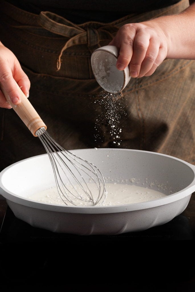 Adding cornstarch to bourbon sauce