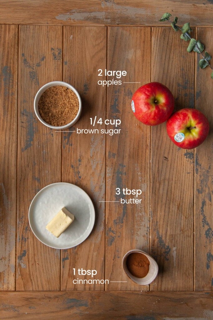 Cinnamon rolls with apple pie filling - brown sugar, apples, butter, and cinnamon.