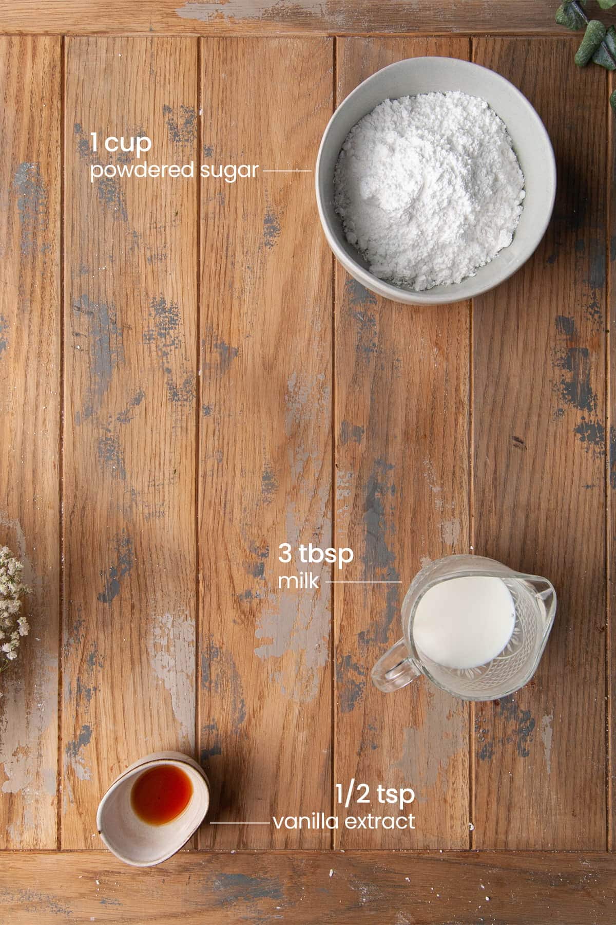 Cinnamon rolls with apple pie filling - powdered sugar, milk, and vanilla extract