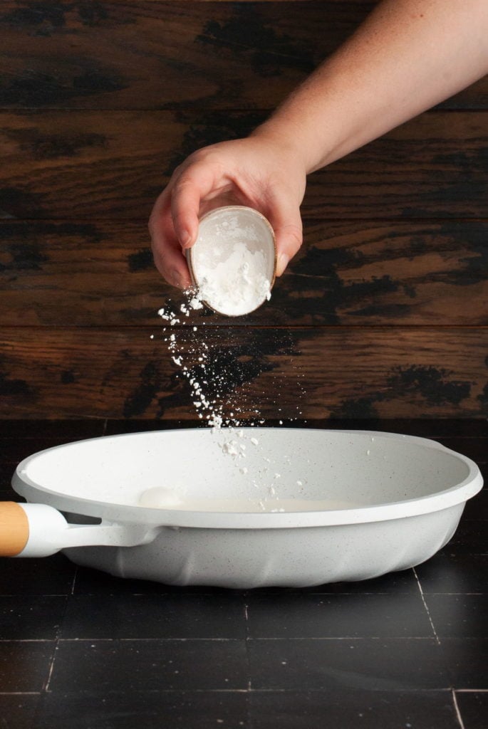 adding cornstarch to vanilla sauce