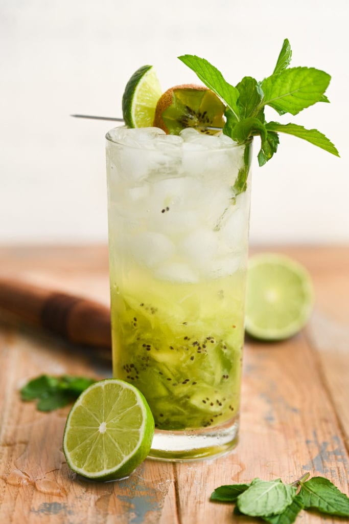 Kiwi Mojito in a highball glass