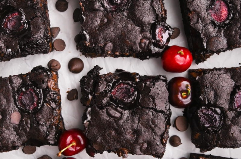 Fudgy Chocolate Cherry Brownies