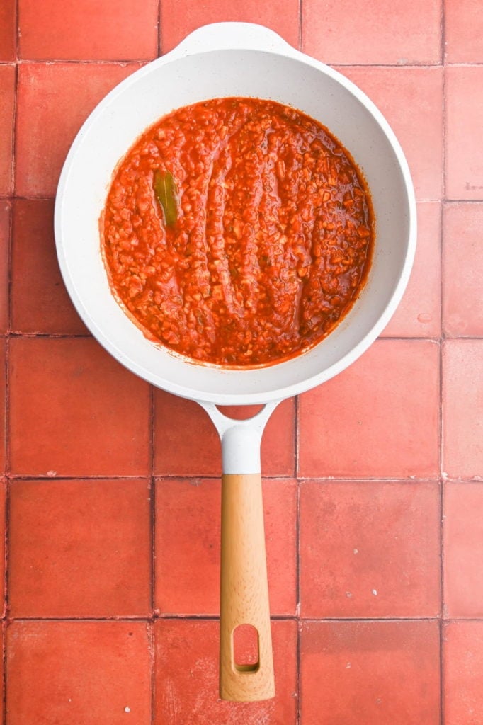 thickening vegan bolognese sauce