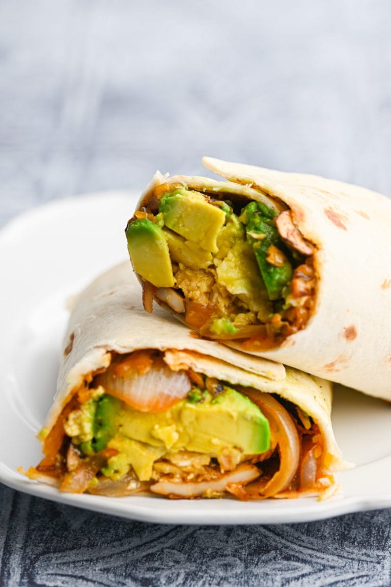 Vegetarian Breakfast Burrito with Salsa — Marley's Menu