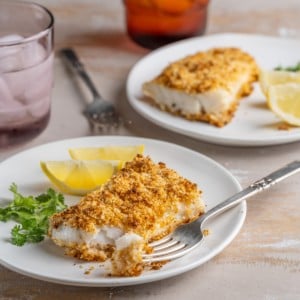 2 plates of 20 minutes crispy baked cod with panko