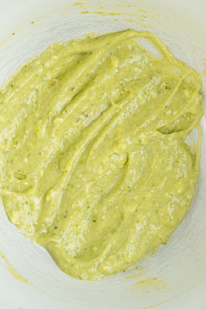 freshly whipped pesto butter