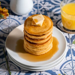 Fluffy No Milk Pancakes