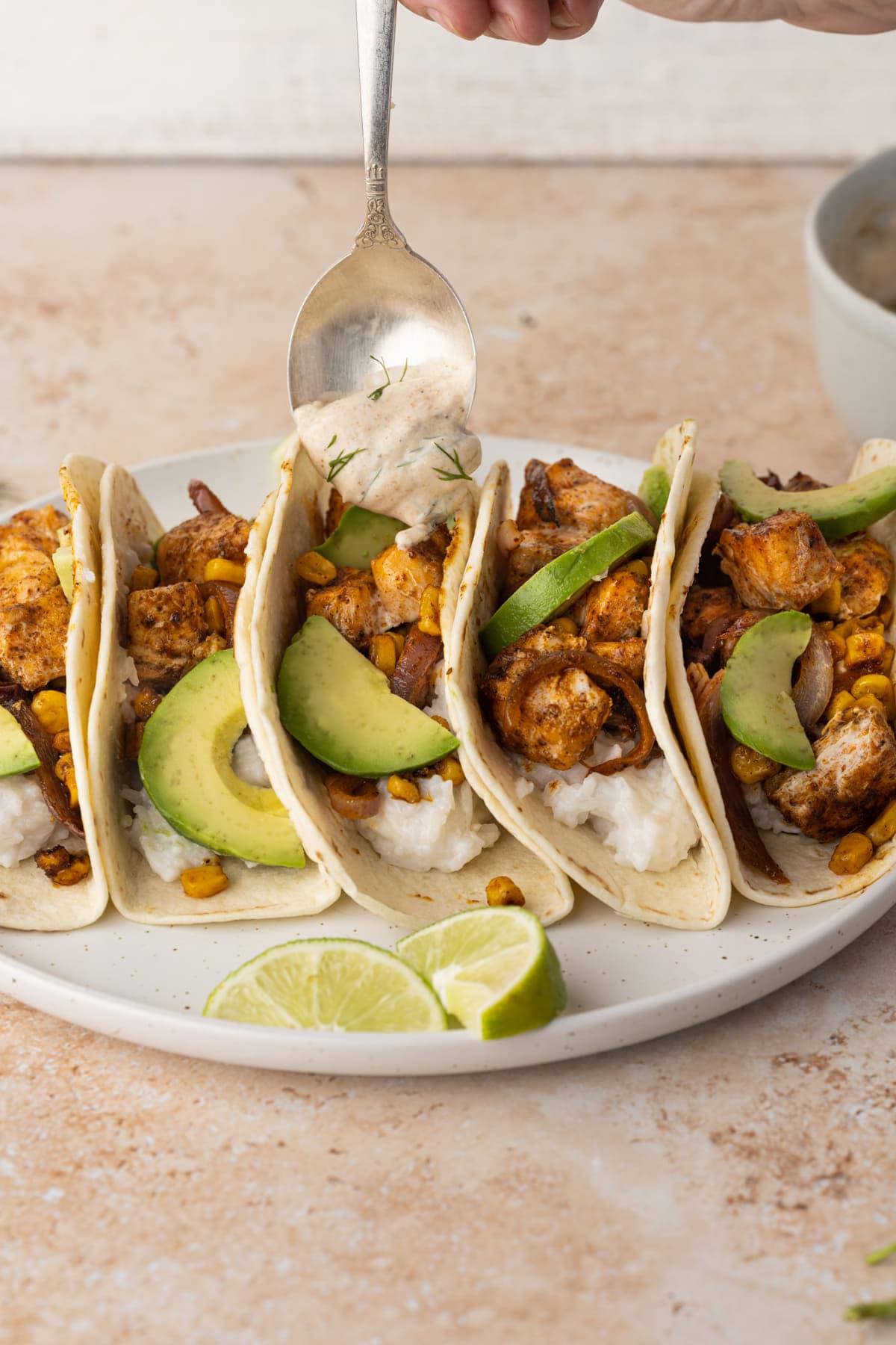 Salmon Tacos with Greek Yogurt Sauce — Marley's Menu