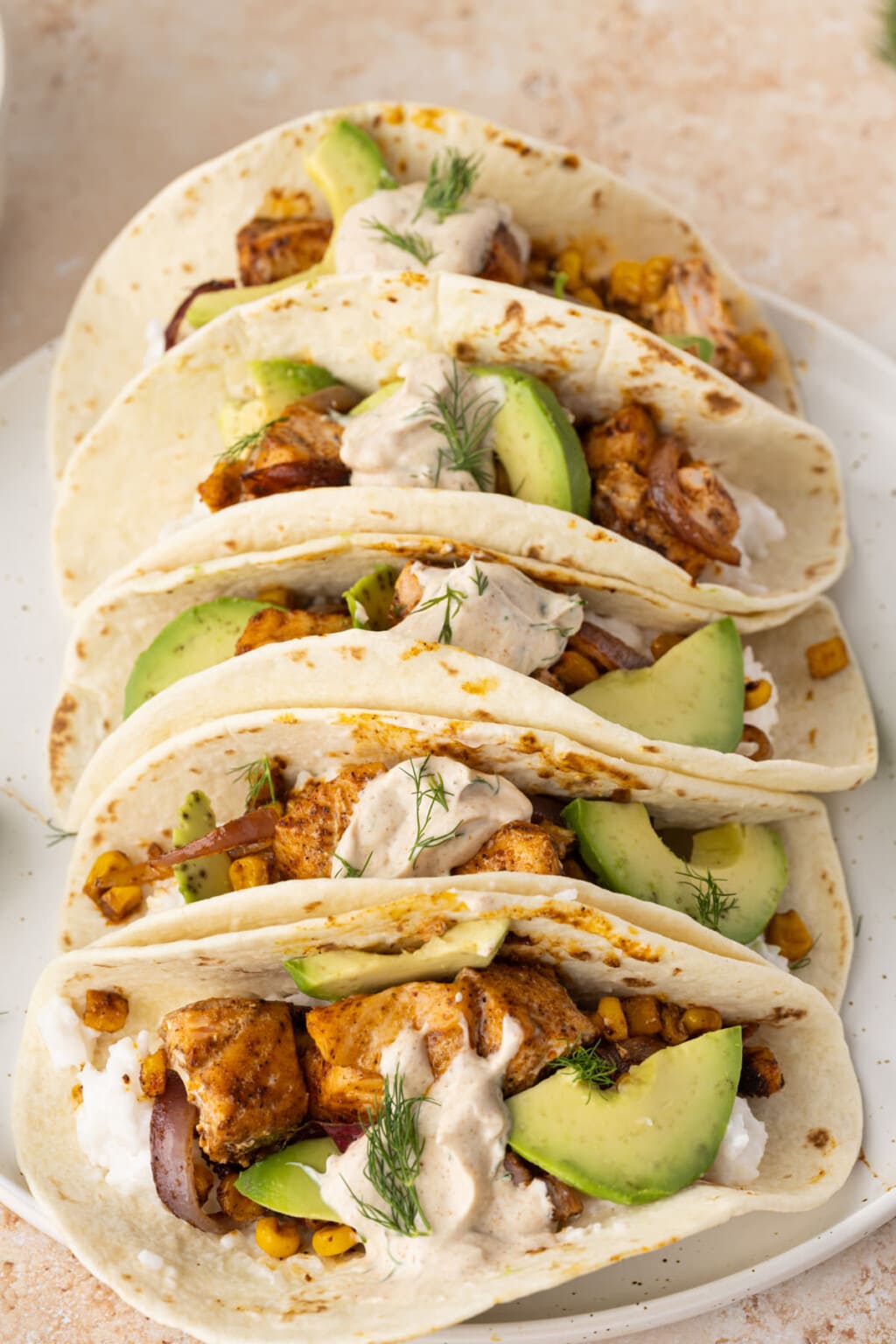 Salmon Tacos with Greek Yogurt Sauce — Marley's Menu