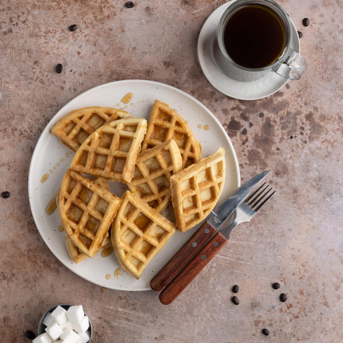 Dairy-free Waffles with Syrup