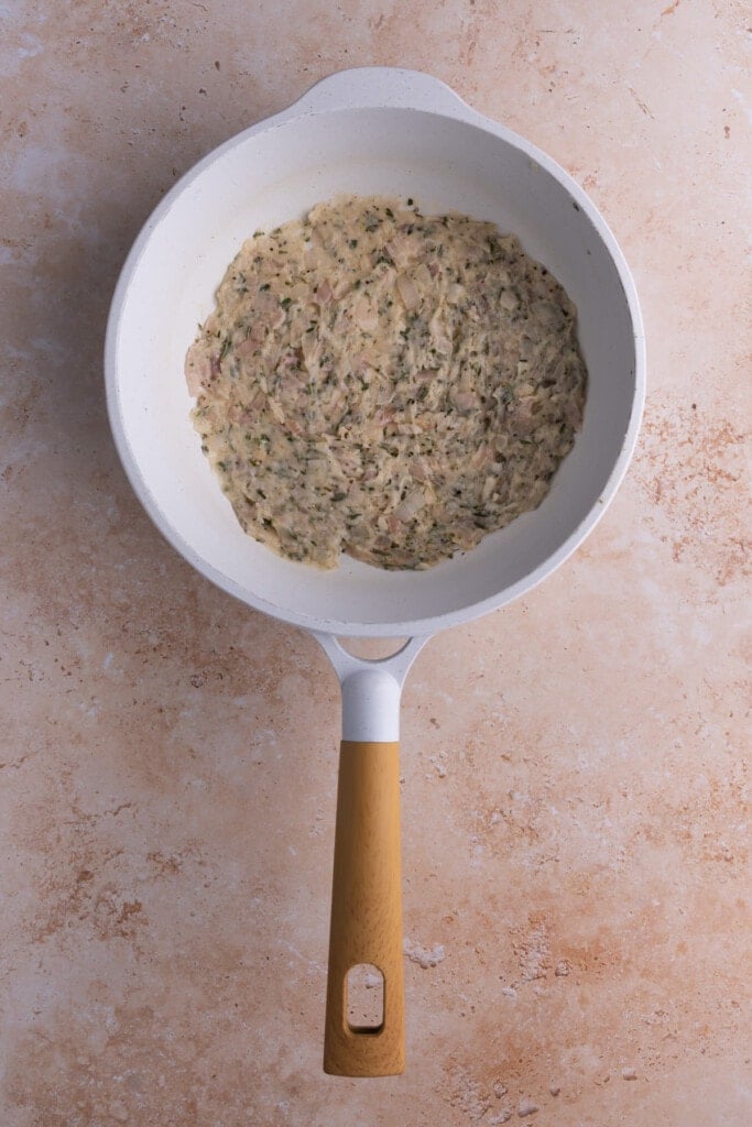 Forming a roux to thicken Shallot Cream Sauce