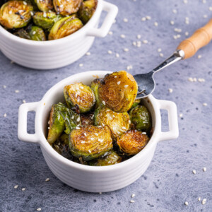 Close up of Teriyaki Brussels Sprouts