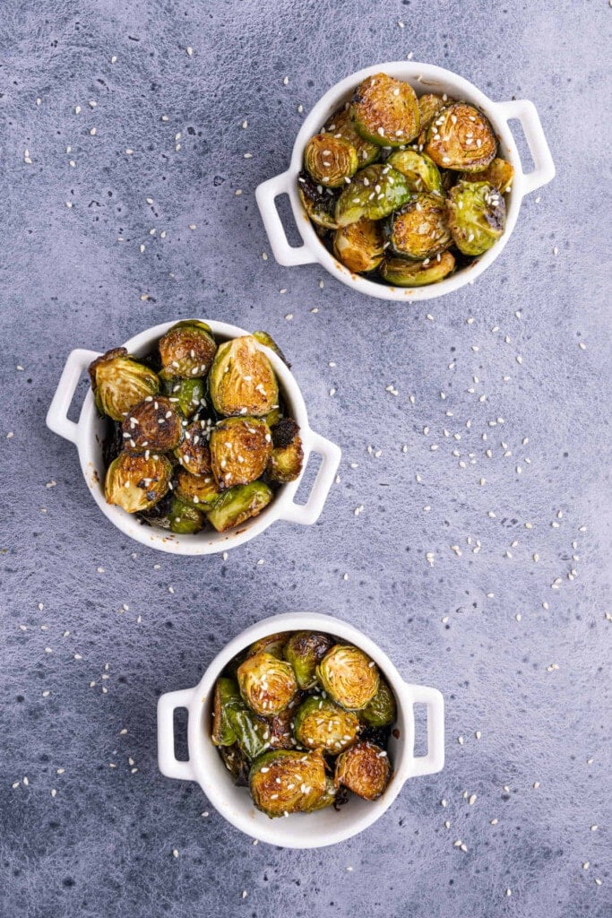3 individual portions of Teriyaki Brussels Sprouts
