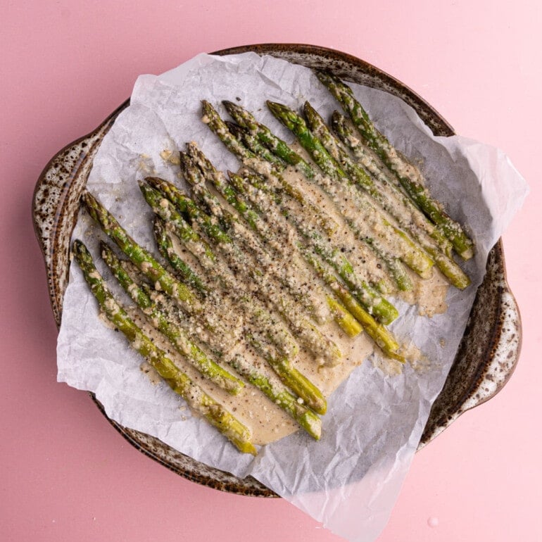 Stovetop Cream Asparagus with Parmesan