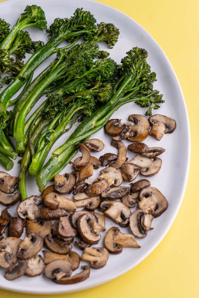 Large serving plate with sauteed vegetables