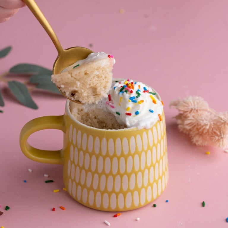 5 Minute Vegan Vanilla Mug Cake — Marleys Menu 