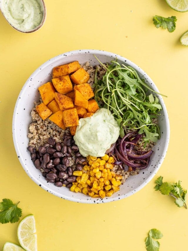 Sweet Potato Quinoa Bowl (with homemade Avocado Crema) — Marley's Menu