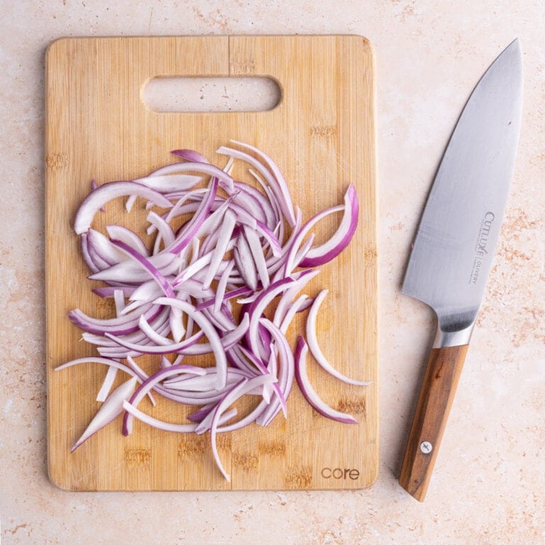 Red onion sliced into super thin pieces